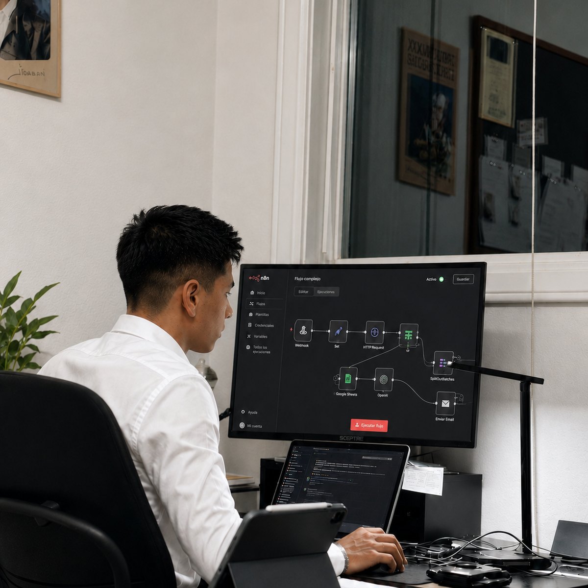 El equipo de Sector As trabajando en sistemas de automatización